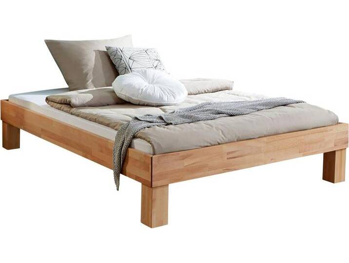 Relita Massivholzbett Julia, stabverleimte Buche, mit natürlicher Holzstruktur, ohne Kopfteil, braun Relita Massivholzbett Julia, stabverleimte Buche, mit natürlicher Holzstruktur, ohne Kopfteil, braun von Relita