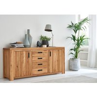 Sideboard AMIGOS mit 2 Türen und 4 Schubladen Wildeiche geölt teilmassiv von Relita