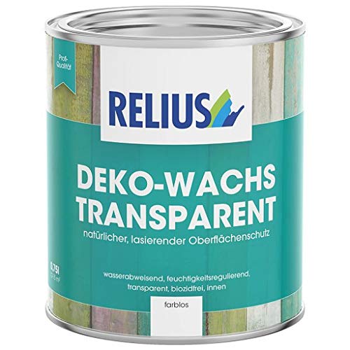 Relius Deko-Wachs transparent MAHAGONI 2,5 Liter Natürlicher, lasierender Oberflächenschutz von Relius
