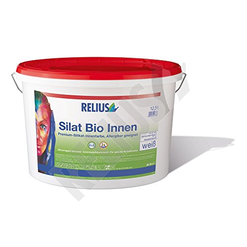 Relius Silat Bio, Silikatfarbe 6 l, weiß, Allergiker geeignet, Innenwandfarbe von Relius