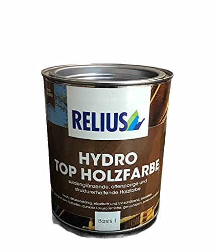 Relius TopColor Holzschutzfarbe Weiß Seidenglänzend 0,75 Liter von Relius