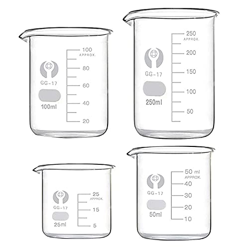 Becherglas 250ml 100ml 50ml 25ml Messbecher Borosilikatglas Glasbecher für Labor Becherglas 250ml 100ml 50ml 25ml Messbecher Borosilikatglas Glasbecher für Labor von Relland