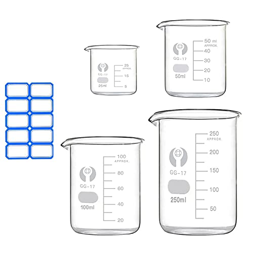 Becherglas Messbecher 250ml 100ml 50ml 25ml Borosilikatglas Becher für Labor Becherglas Messbecher 250ml 100ml 50ml 25ml Borosilikatglas Becher für Labor von Relland