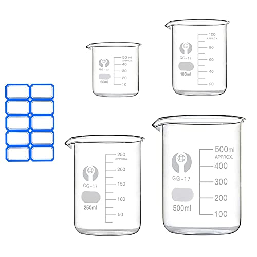 Becherglas Messbecher 500ml 250ml 100ml 50ml Borosilikatglas Becher für Labor Becherglas Messbecher 500ml 250ml 100ml 50ml Borosilikatglas Becher für Labor von Relland