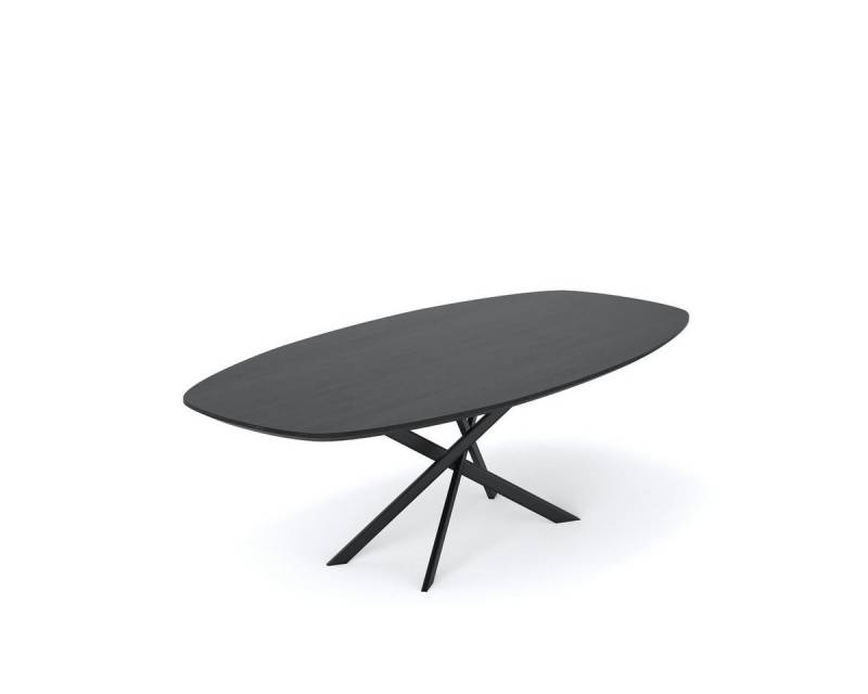 Rellgo Esstisch Eiche oval Anastasia – Massivholz mit Mikado-Gestell, Skandinavisches Design - Mikado-Gestell - Schweizer Kante von Rellgo