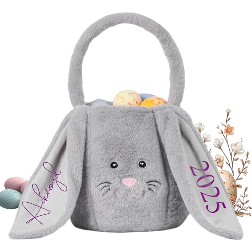 Personalisierter Osterhasenkorb – Osterhasen-Eimer mit individuellem Namen für Ostereiersuche mit Ohr, Oster-Partygeschenk, Dekoration für Osterbonbons, Geschenkaufbewahrung Personalisierter Osterhasenkorb – Osterhasen-Eimer mit individuellem Namen für Ostereiersuche mit Ohr, Oster-Partygeschenk, Dekoration für Osterbonbons, Geschenkaufbewahrung von Relosy