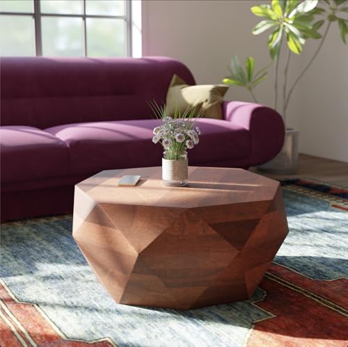 Relso Geometrische facettierte Couchtische aus Massivholz, für den vielseitigen Gebrauch gefertigt | Trommel rund geformt | für Wohnzimmer | Holztrommel Couchtisch Octavian Tisch Relso Geometrische facettierte Couchtische aus Massivholz, für den vielseitigen Gebrauch gefertigt | Trommel rund geformt | für Wohnzimmer | Holztrommel Couchtisch Octavian Tisch von Relso