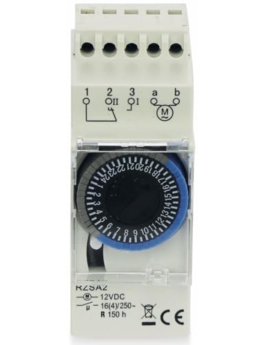 RELTECH Zeitschaltuhr RZSA2, 12 V-, DIN-Schiene, Analog von Reltech