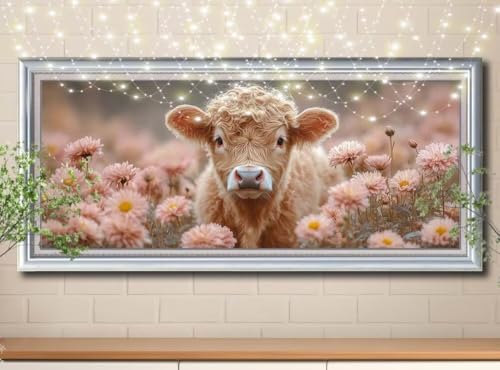5D Diamond Painting Erwachsene Hochlandrind,Blumen,DIY Diamant Painting Bilder Kinder 30x60cm,Crystal Strass Stickerei Diamant Malerei Kit,Diamant Crystal Arts Craft für Geschenk Wand Decor 8Y-10517 5D Diamond Painting Erwachsene Hochlandrind,Blumen,DIY Diamant Painting Bilder Kinder 30x60cm,Crystal Strass Stickerei Diamant Malerei Kit,Diamant Crystal Arts Craft für Geschenk Wand Decor 8Y-10517 von Reluehu