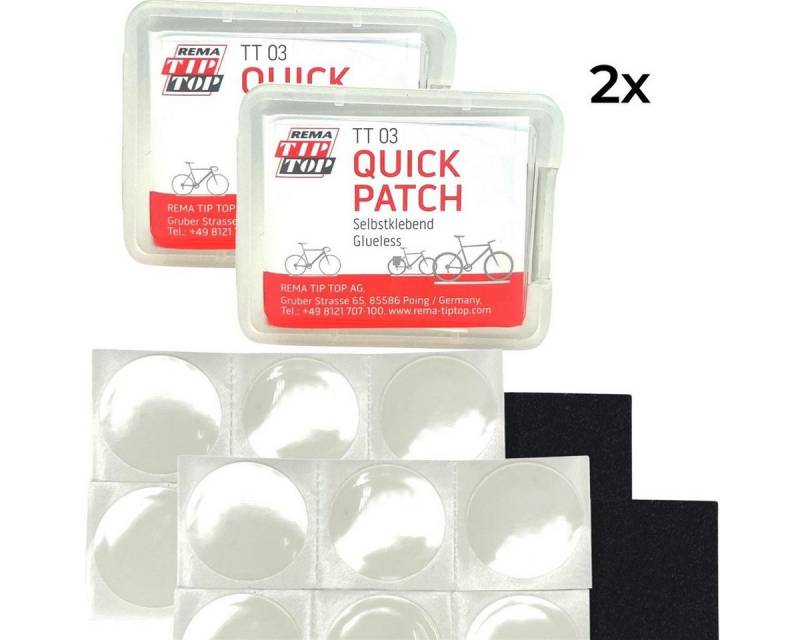 Rema Tip-Top Fahrrad-Montageständer 2 x Rema Tip Top Fahrrad Reparatur Set Quick Patch selbstklenden TT03 von Rema Tip-Top