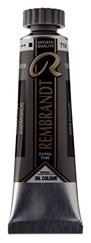 Rembrandt Ölfarbe - Extra-Fine Artist Oil Paint 15 ml Tube - Warmgrau 718 - Hohe Lichtechtheit & Pigmentkonzentration von Rembrandt