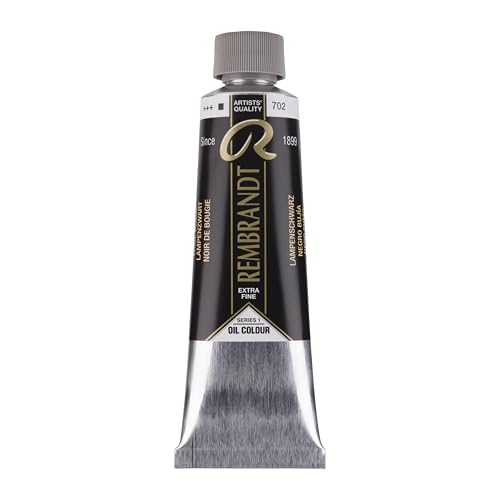 Rembrandt Ölfarbe - Extrafeines Lampenschwarz 702-150 ml Tube - Hohe Lichtechtheit - Hochwertige Pigmente - Professionelle Künstlerqualität von Rembrandt