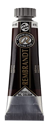 Rembrandt Ölfarbe Tube - 15 ml Sepia 416 - Extrafeine Künstlerqualität - Höchste Lichtechtheit - Butterartige Konsistenz - Made in Netherlands von Rembrandt