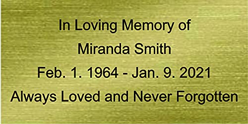 Gedenktafel mit eigenem Text Silber oder Gold (Goldfarben) von Remember Forever