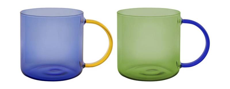 Glasbecher Fred grün-blau 2er-Set von Remember