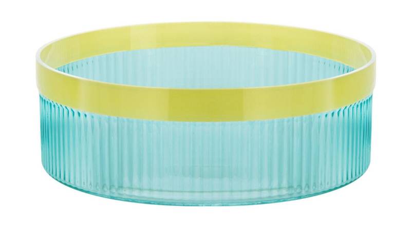 Glasschale Groove blau 27x27x10cm von Remember