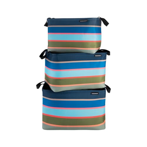 REMEMBER 3er Korbset "Costa"- ineinander stapelbar- 100% Polyester - Buntes Korbset von Remember