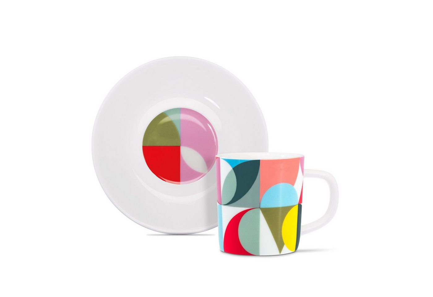 Remember Espressotasse farbenfrohe Espressotassen mit Untertassen, Modell Solena, Porzellan, Remember farbenfrohe Espressotasse mit Untertasse, Modell Solena Remember Espressotasse farbenfrohe Espressotassen mit Untertassen, Modell Solena, Porzellan, Remember farbenfrohe Espressotasse mit Untertasse, Modell Solena von Remember