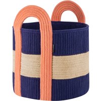 Remember - Korb Colombo, Ø 37 cm x H 43 cm, blau / coral von Remember