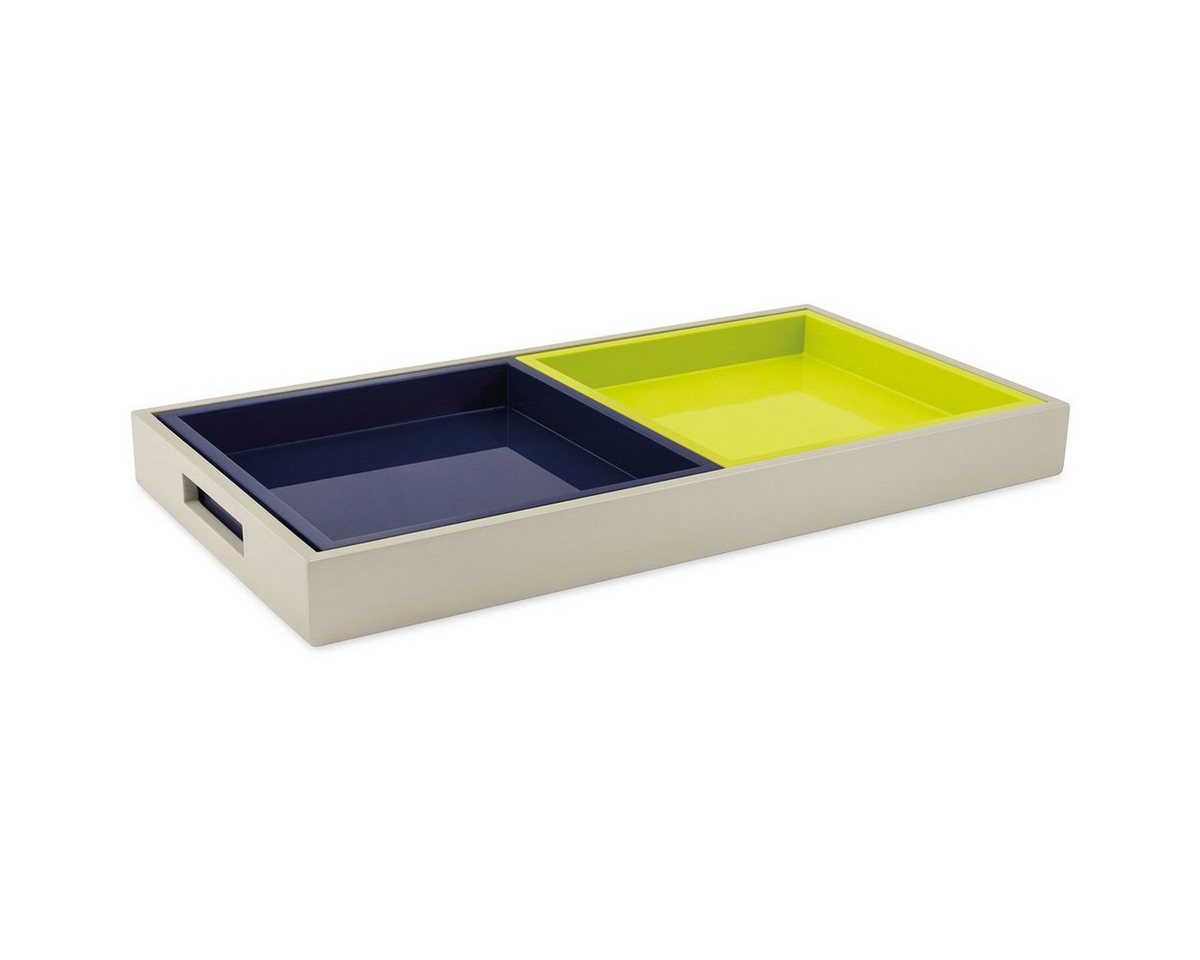 Remember Tablett Tablettset Trias 3-tlg. Holztabletts mit bunter Lackierung, (3-tlg) von Remember
