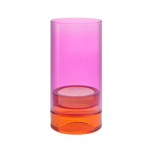 Remember Windlicht 'LYS' pink - Stilvolles Teelichtglas für schöne Momente - Ambiente für Drinnen oder Draußen von Remember