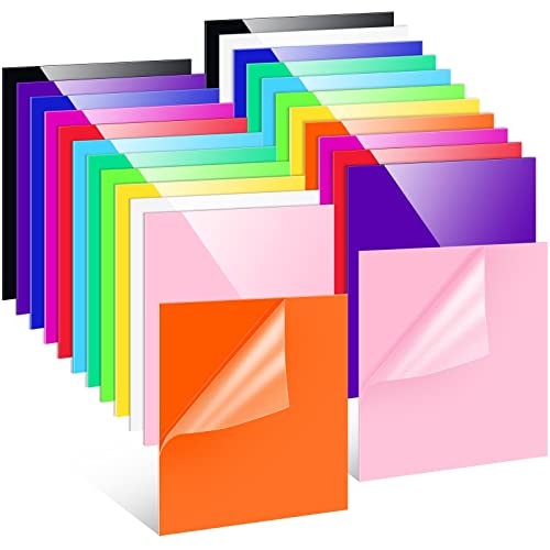 Remerry 24 Stück farbige Acrylplatten, 0,2 cm dicke Acrylplatten zum Laserschneiden, Gravieren, Schneiden, Sägen (30,5 x 30,5 cm, 12 Farben) von Remerry