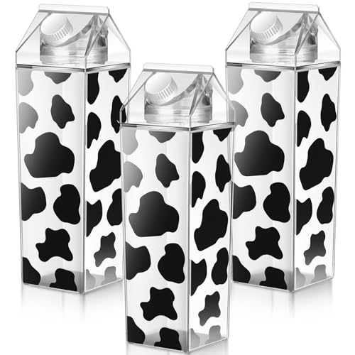 Remerry Milchkarton-Wasserflasche mit Kuhmotiv, 100 ml, Kunststoff, Kaffee, Milch, Karton, tragbar, wiederverwendbar, auslaufsicher, Saftflasche für Outdoor-Aktivitäten, Sport, Reisen, Camping, 3 Remerry Milchkarton-Wasserflasche mit Kuhmotiv, 100 ml, Kunststoff, Kaffee, Milch, Karton, tragbar, wiederverwendbar, auslaufsicher, Saftflasche für Outdoor-Aktivitäten, Sport, Reisen, Camping, 3 von Remerry
