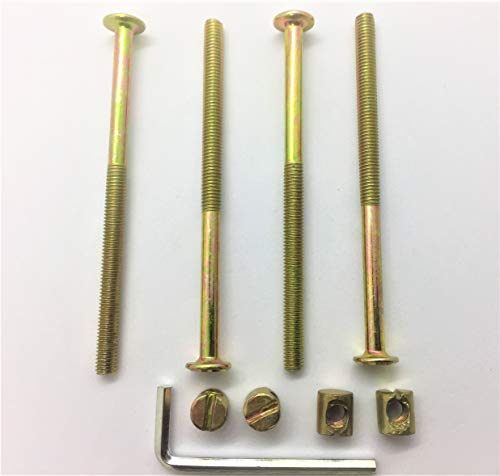 Remi Tools Ltd Reparatur-Set für Betten, Kinderbett, Möbel, 4 Schrauben M6 x 100 mm, 4 Muttern und 1 Inbusschlüssel von Remi Tools(R)