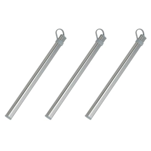 Remingtape 3X EssstäBchen Aufbewahrungs RöHrchen Aluminium Legierung Box Case für EssstäBchen Aufbewahrungs Box Ohne EssstäBchen von Remingtape