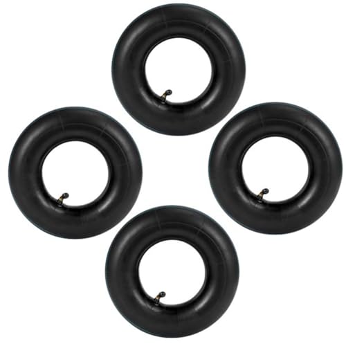 Remingtape 4 Stück 4.10/3.50-4 Schlauchreifen für Sackkarre, Rollwagen, Handkarren, Gartenkarren, Rasenmäher, 4.10-4 Ersatzschlauch von Remingtape