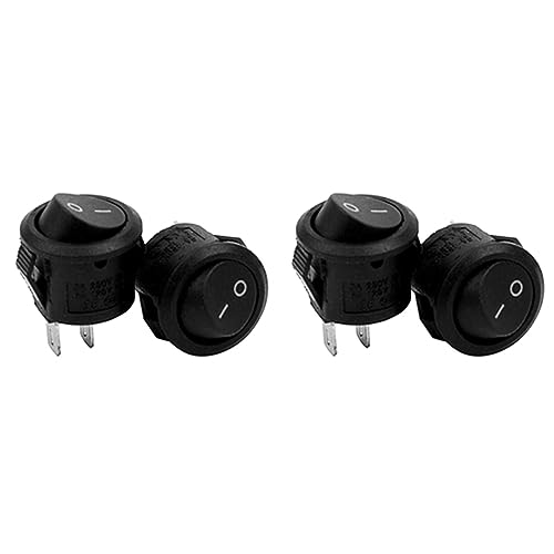 Remingtape 4X ein/Aus Selbstverriegelnde DruckknöPfe Wippschalter Toggle für Auto Auto Boot Schwarz von Remingtape