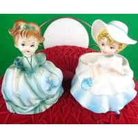 Vintage Retro Relpo Frauen Statue Pflanzgefäße Vasen Töpfe Sammlerstück Andenken Figurine 1950Er 60Er Jahre Mid Century Keramik Akzent Wohndekor von ReminiscingVintage