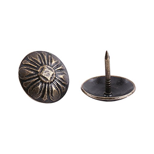 Akozon Vintage Polsternägel Bronze Metall Tags Möbel Sofa Tür Dekorative DIY Projekte Tack Stud 100 stück (Daisy Nail 10 * 14mm) von Akozon