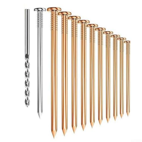 20 Stück Baumnägel, entfernen Sie Baumstumpf-Stahlnägel, 10,2 cm Nägel x 20 + 1 Stahlnagel + 1 Bohrer, verwendet zum Entfernen von Baumstümpfen, für Schiffbau und andere Hardware-Anforderungen 20 Stück Baumnägel, entfernen Sie Baumstumpf-Stahlnägel, 10,2 cm Nägel x 20 + 1 Stahlnagel + 1 Bohrer, verwendet zum Entfernen von Baumstümpfen, für Schiffbau und andere Hardware-Anforderungen von RemixAst