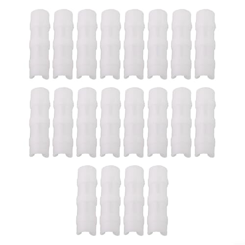 20 Stück Rohrrahmen-Clips, unverzichtbar für Gewächshaus-Folienverbindung (weiß, 20 mm) von RemixAst