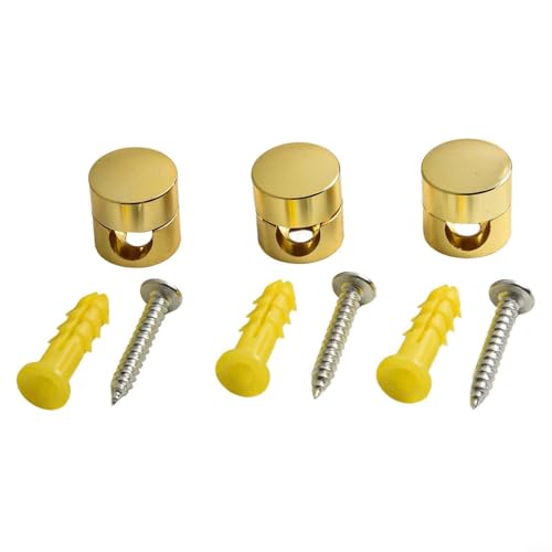 3 x Metall-Kabel-Clips, effizienter Draht-Organizer für Zuhause und Büro, mit sicheren Installationsmöglichkeiten (Gold) von RemixAst