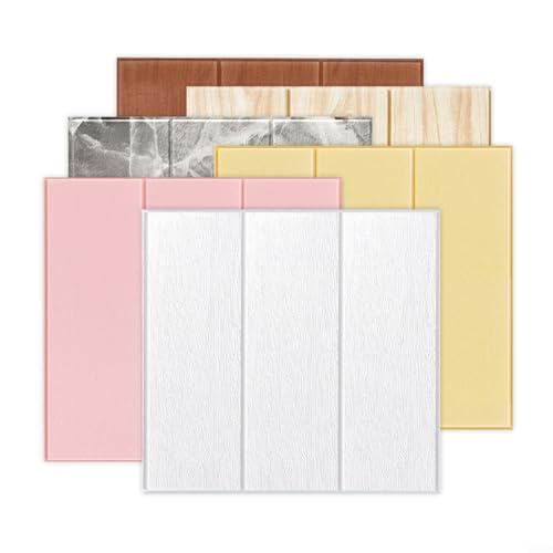 3D Fliesen Stein Ziegel Wandaufkleber Weichschaumplatten Set von 10 Stück Geeignet für Wohnzimmer Schlafzimmer Küche Wände (3#) von RemixAst