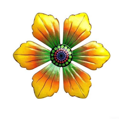 3D Metall Blume Skulptur für Garten und Innendekoration, lebendige Kunst für Wohnzimmer (gelb) von RemixAst