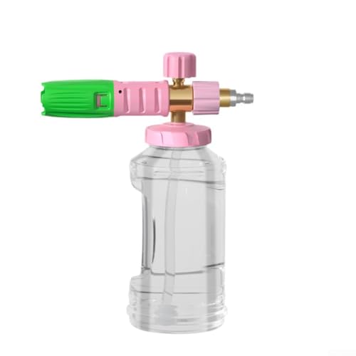 4000 PSI Schaumsprüher, Edelstahl-Messing-Düsenstruktur, M22, 14 mm Anschluss, 10 m Sprühentfernung, Schaumspray, für Auto- und Motorrad-Reinigung (grün-rosa) von RemixAst