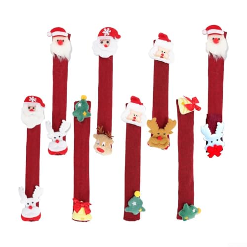 Antistatische Kühlschrank-Türgriffabdeckung mit hitzebeständigem Vliesstoffschutz, Schneemann-Muster für Küchengeräte (C) von RemixAst