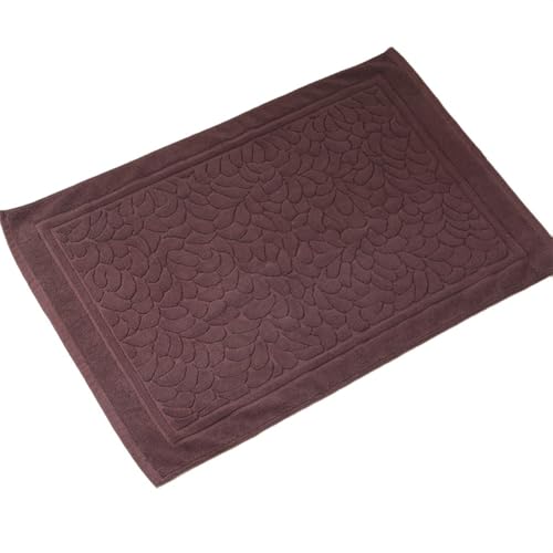 Baumwoll-Badematte, Bodenvorleger, saugfähig, maschinenwaschbar, rutschfester Badteppich mit doppelt genähten Kanten, für Badezimmer, Dusche, Hotel, 80 x 50 cm, Kaffeefarben Baumwoll-Badematte, Bodenvorleger, saugfähig, maschinenwaschbar, rutschfester Badteppich mit doppelt genähten Kanten, für Badezimmer, Dusche, Hotel, 80 x 50 cm, Kaffeefarben von RemixAst