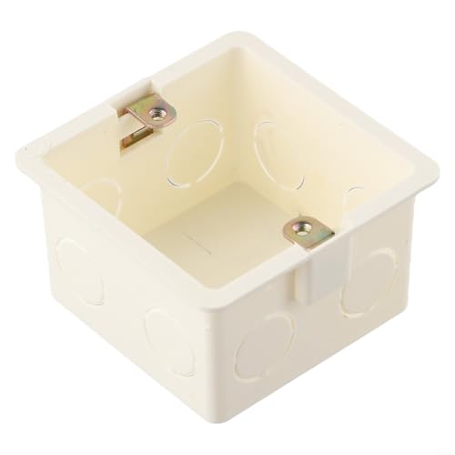 Benutzerfreundliche 1-Gang-Wandsteckdose, Lichtschalter-Einbaudose, kompakte Größe von 80 x 80 x 50 mm (80 x 80 x 50 mm-Quadrat) von RemixAst