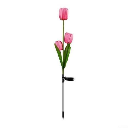Dekorative Solar-Tulpenleuchten LED Gartenstecker mit 3 Köpfen für den Außenbereich (C) von RemixAst