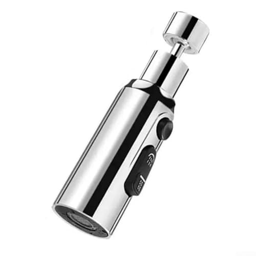 Drei-Modi-Küchenarmatur-Sprühkopf mit 360-Grad-Drehung für Strahl, Dusche und breites Sprühnebel, entworfen für breite Wasserhahn-Kompatibilität (Silber) von RemixAst