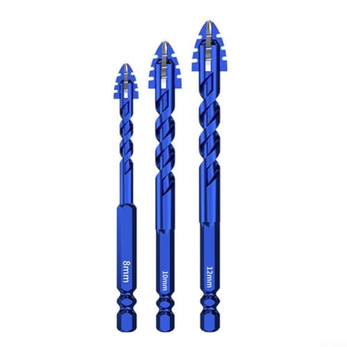 Dreieck Bohrer für Glas Exzenterdesign für präzises Stanzen und Bohren (8-10-12mm) von RemixAst