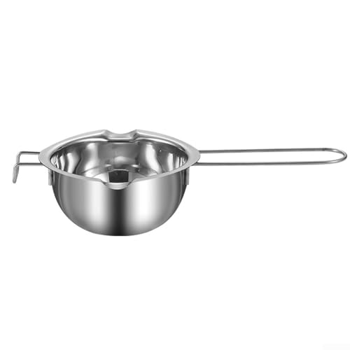 Edelstahl-Doppelkessel, Schokoladenschmelzgerät mit U-förmigen Ausgüssen und ergonomischem Griff für Küche Backen Kochgeschirr Warmhalte-Topf lebensmittelecht (A) von RemixAst