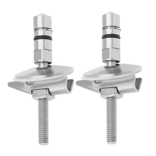 Edelstahl-Scharniere für WC-Sitz, M6 x 71,5 mm, rostbeständige Befestigungsklammern, Ersatz-Hardware-Set, kompatibel mit Luvett, einfache Installation für Badezimmer-Reparatur, 2 Stück von RemixAst