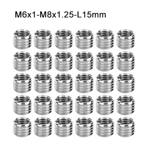 Effiziente Reparatur mit 30 Stück RT-Muttern mit Gewinde, 820 mm Länge, M6 x 1 0 innen/M8 x 1 25 außen (M6-M8-L15 mm) von RemixAst