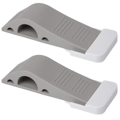 Effizienter Türstopper aus Gummi mit Halterung, wind- und platzsparend, Grau von RemixAst