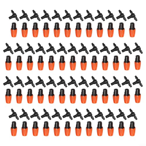 Einstellbare Bewässerungssprinkler, Strahler, Set mit 50 Stück, für den Heimgarten und Gewächshaus (50 Stück) von RemixAst